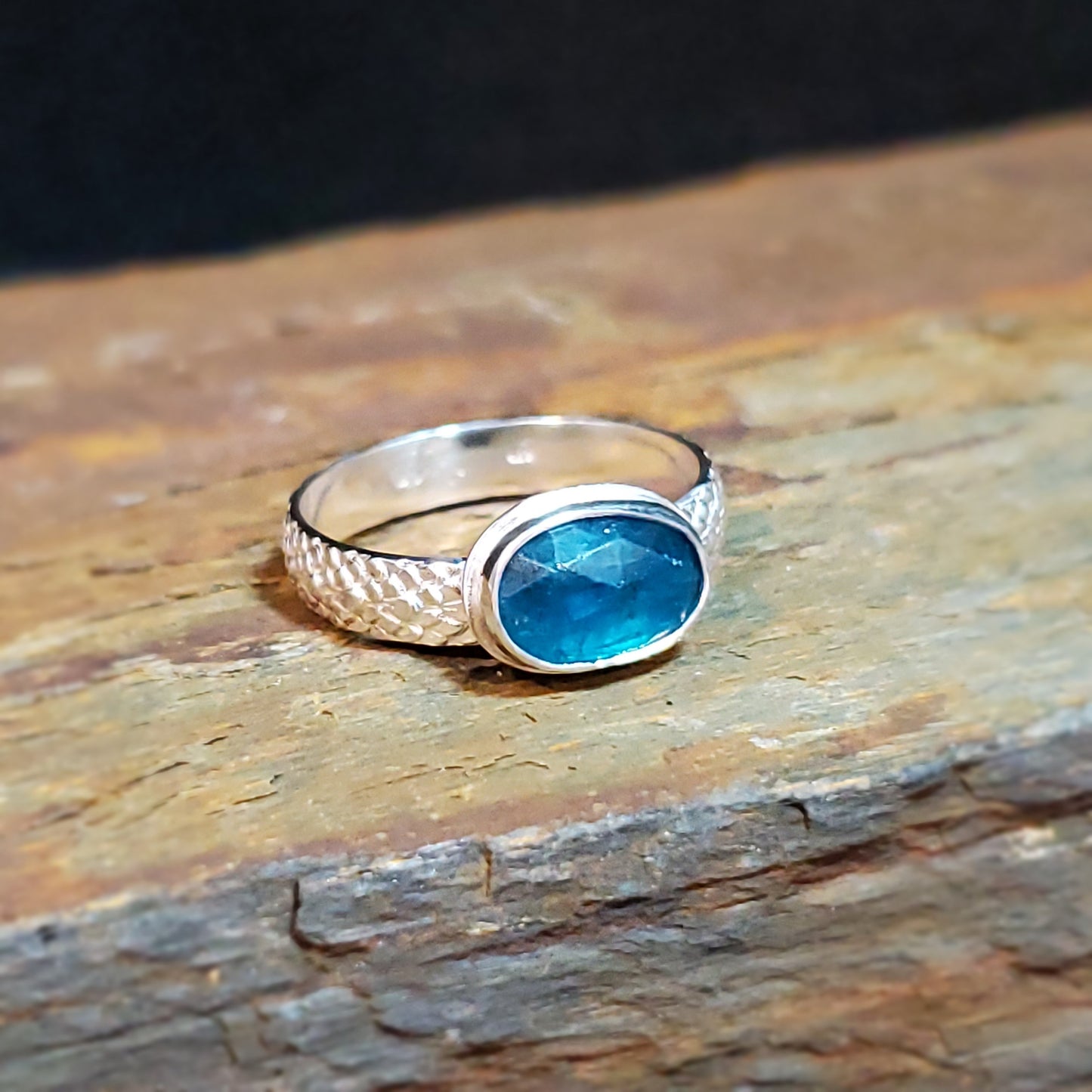 Blue Apatite Ring