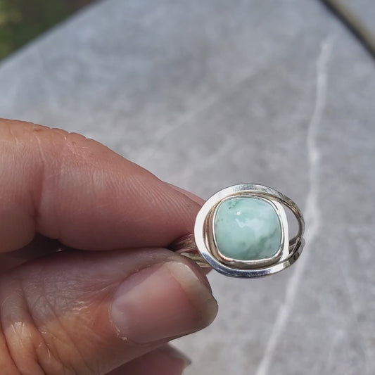 Lovely Larimar pinky ring