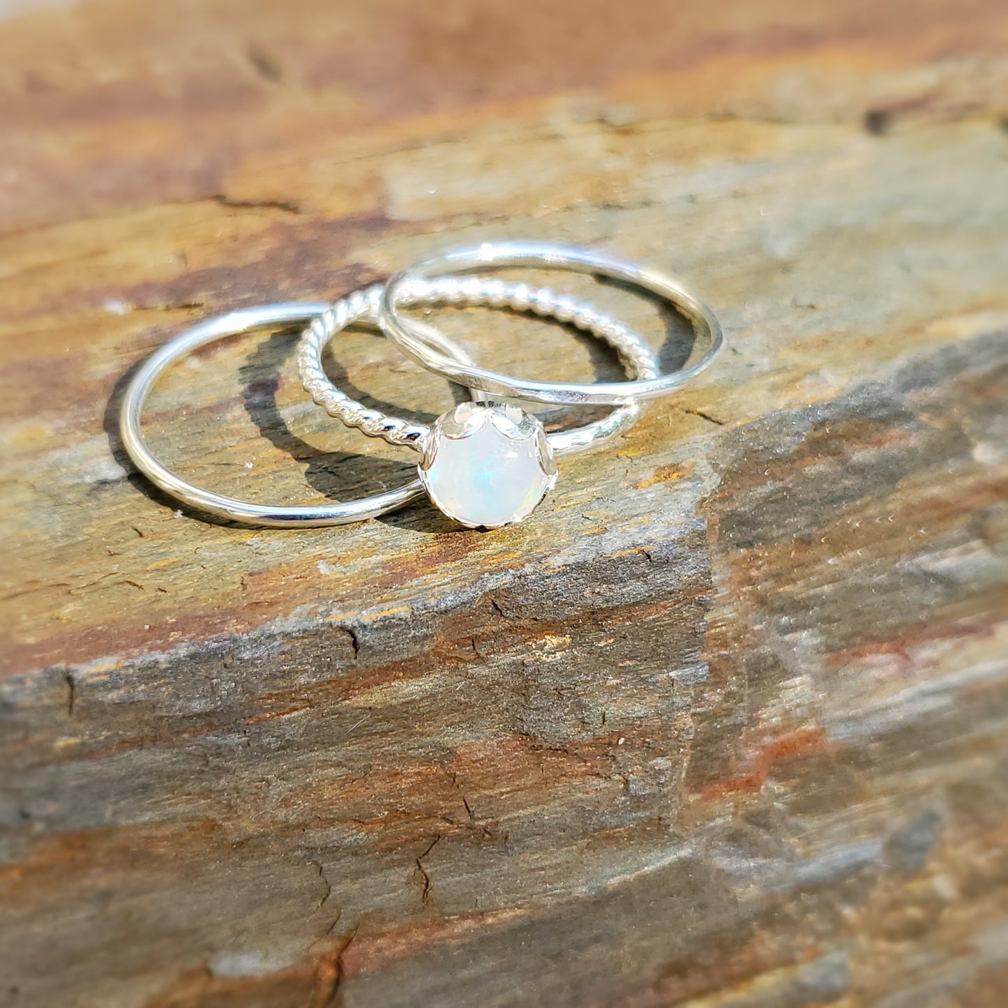 Welo Opal Stacking Ring set