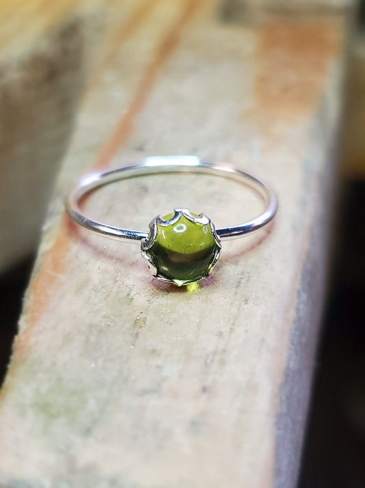 Peridot stacking ring