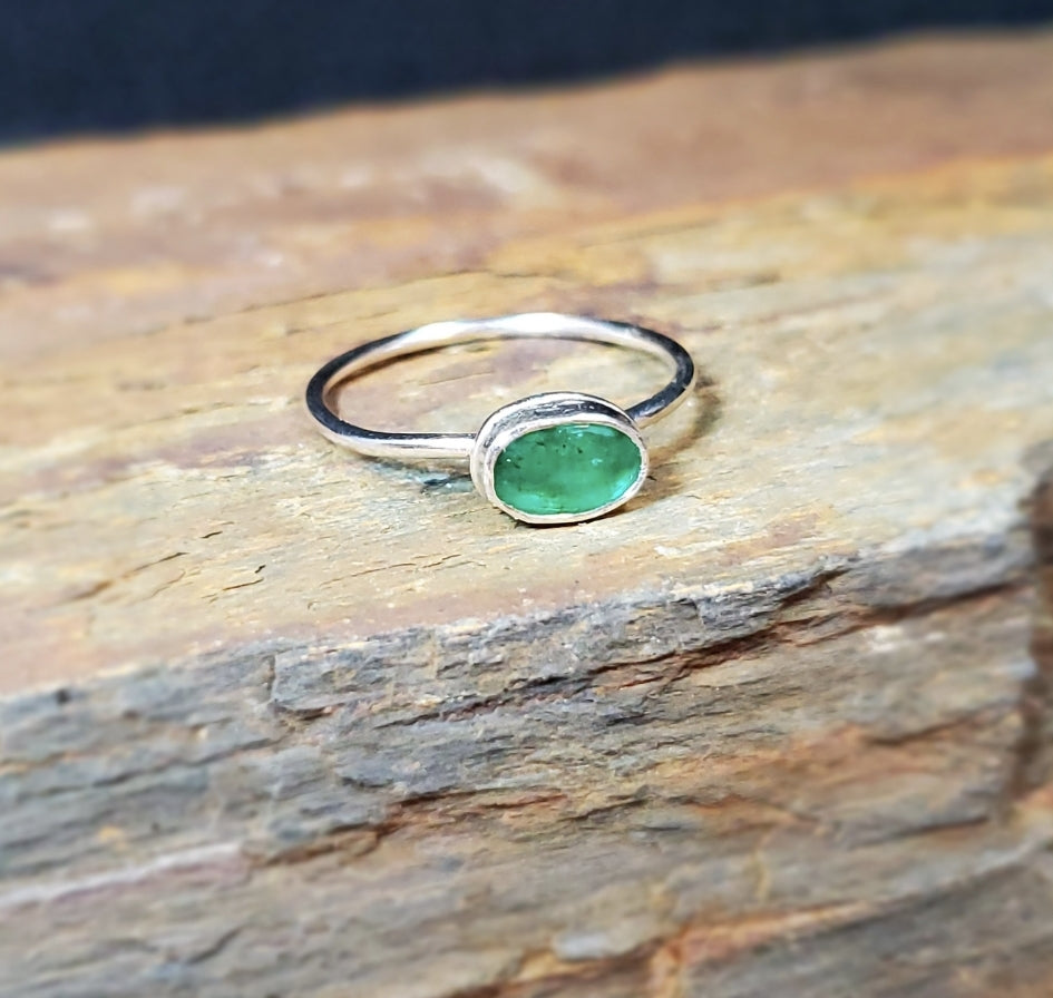 Rosecut Emerald Ring