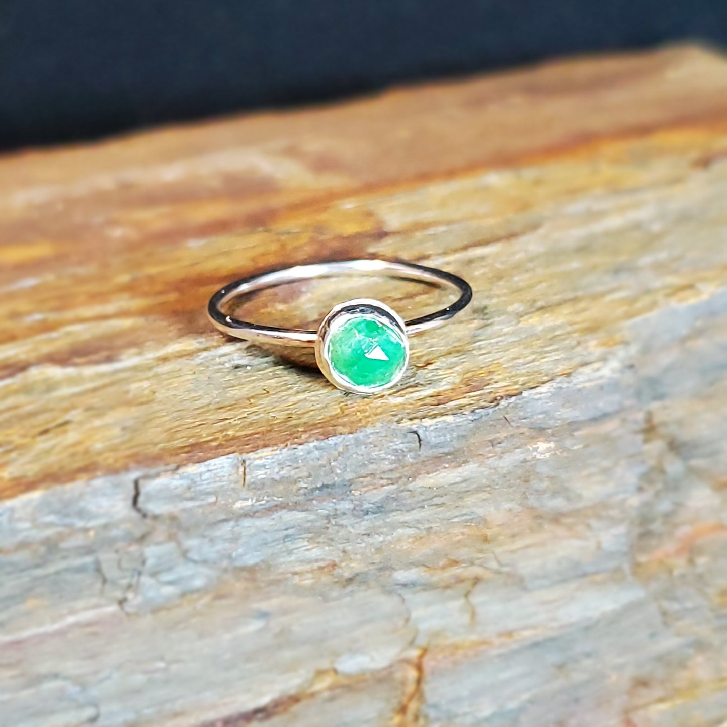 Rosecut Emerald Ring