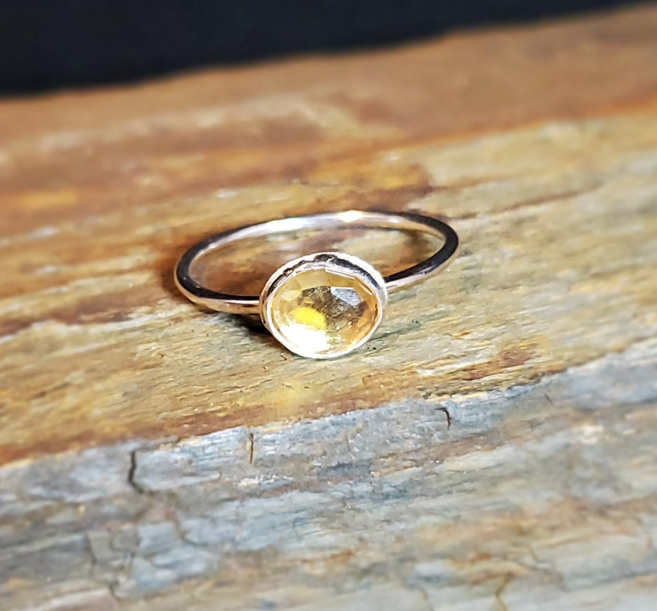 Rose-cut Citrine Ring