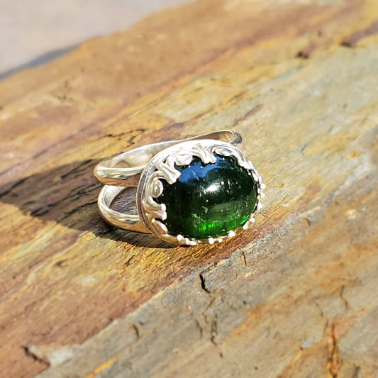 Stunning Emerald Green Tourmaline Ring