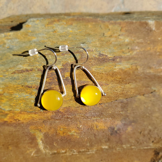 Golden Chrysoprase Earrings