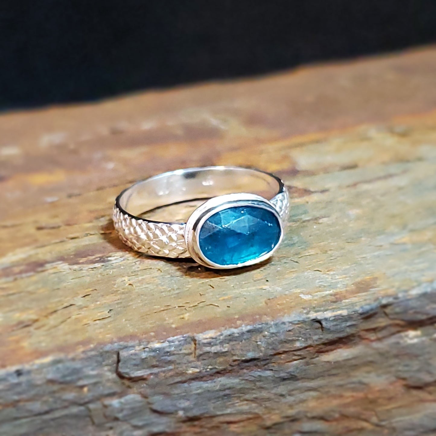 Blue Apatite Ring