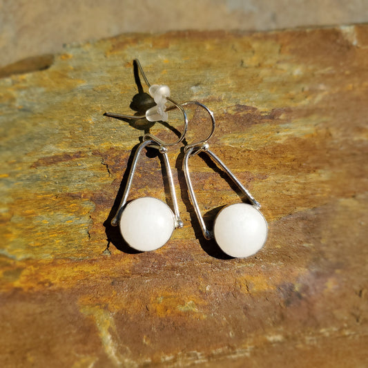 White Quartz Earrings