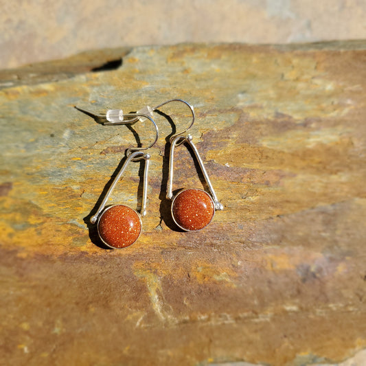 Goldstone Earrings