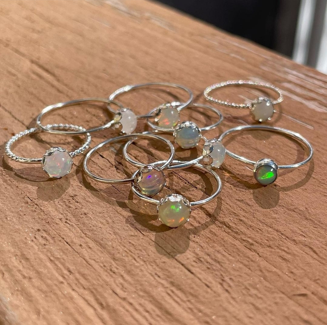 Welo Opal Stacking Ring set